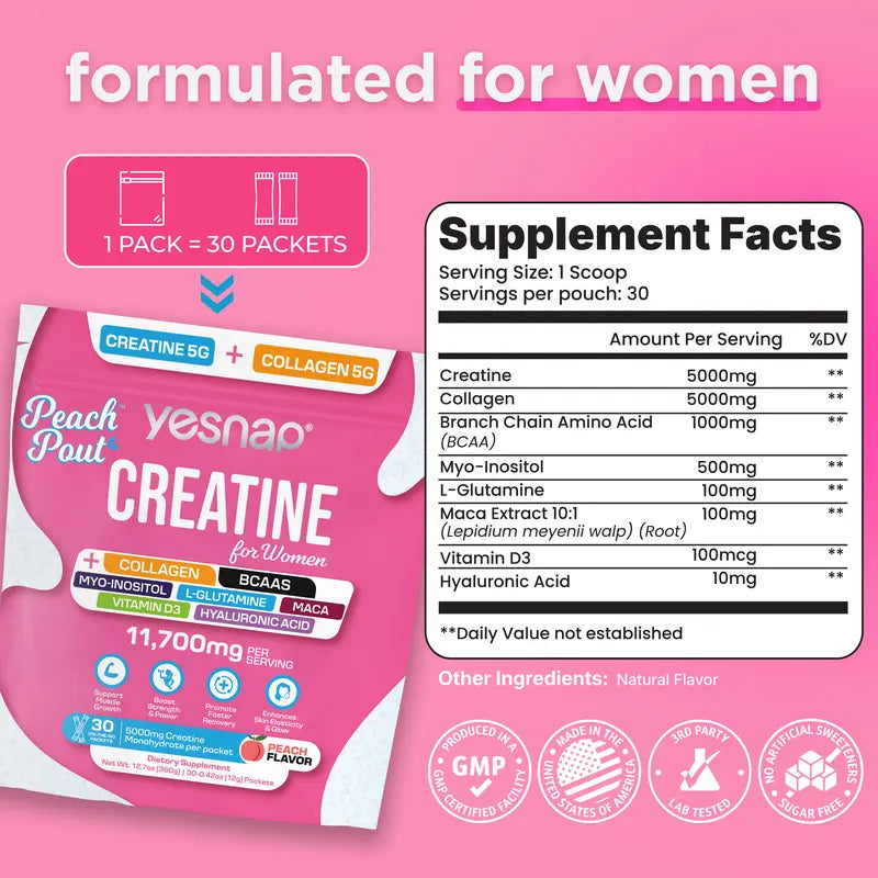 PeachPout Creatine for Women