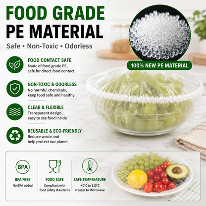 100PCS Disposable Stretch Food Covers