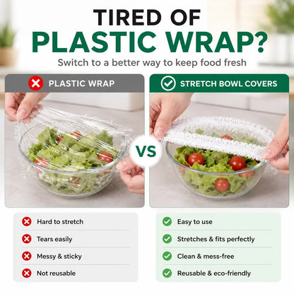 100PCS Disposable Stretch Food Covers