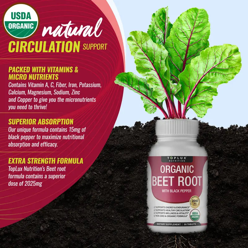 Organic Beetroot Capsules To Support Circulation And Vitality*