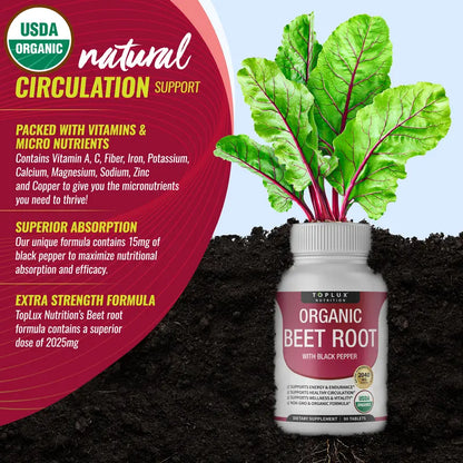 Organic Beetroot Capsules To Support Circulation And Vitality*