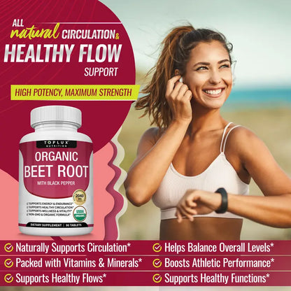 Organic Beetroot Capsules To Support Circulation And Vitality*