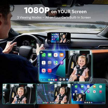 Baby Car Camera & Wireless CarPlay Adapter 1080P HD