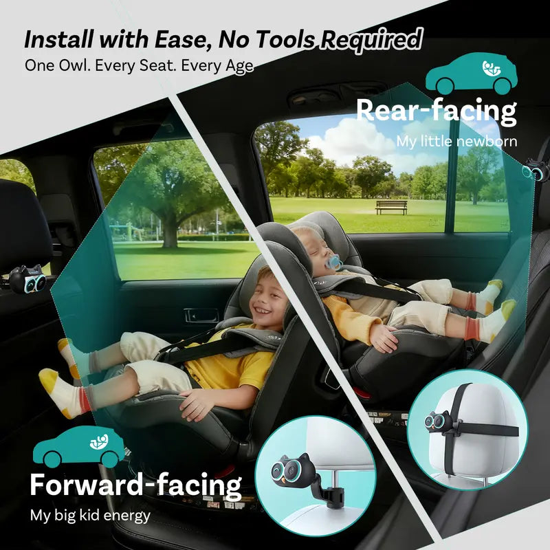 Baby Car Camera & Wireless CarPlay Adapter 1080P HD