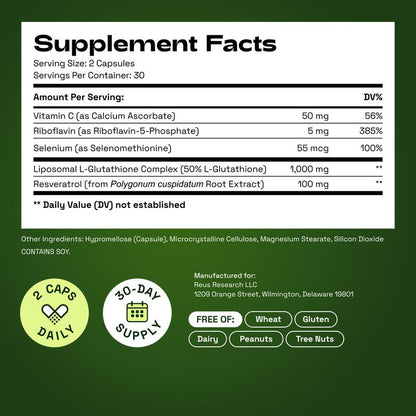 Liposomal Glutathione – 1155 mg
