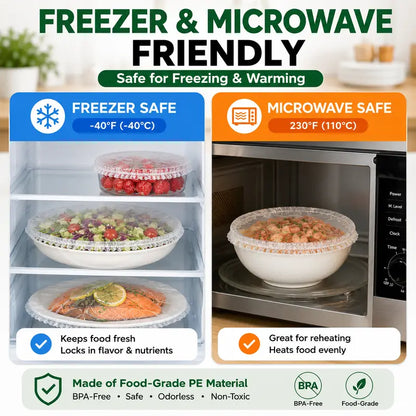 100PCS Disposable Stretch Food Covers
