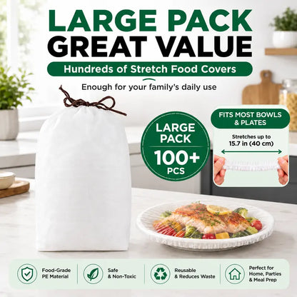 100PCS Disposable Stretch Food Covers