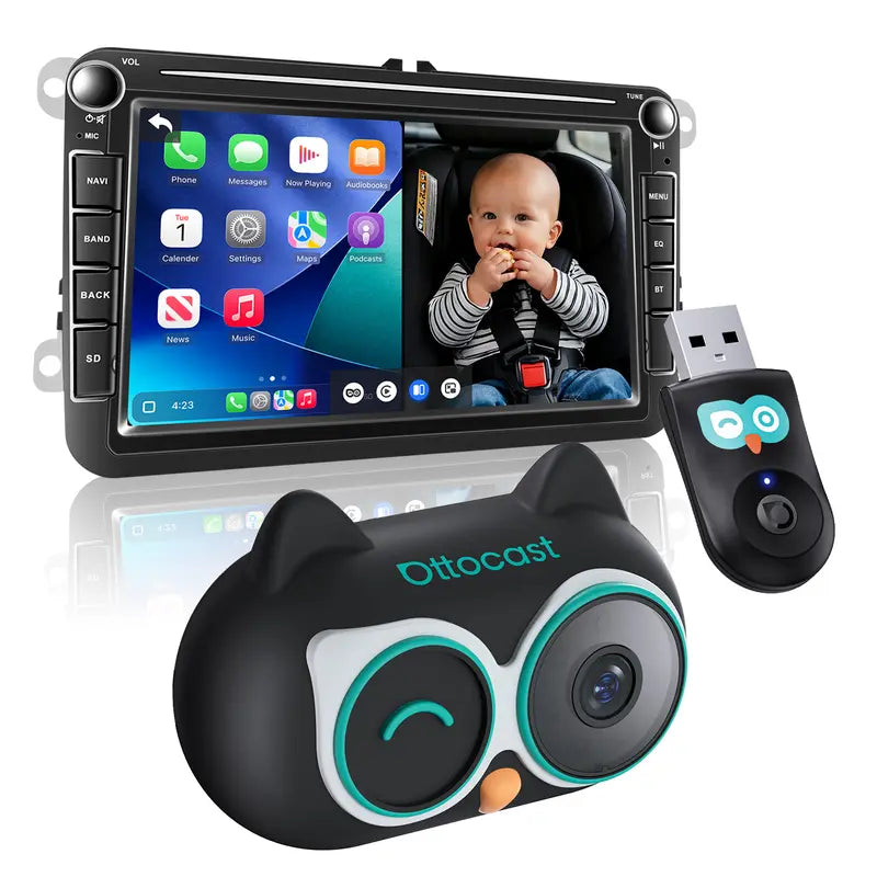 Baby Car Camera & Wireless CarPlay Adapter 1080P HD