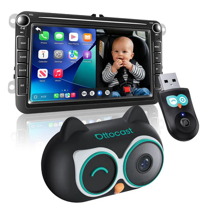 Baby Car Camera & Wireless CarPlay Adapter 1080P HD