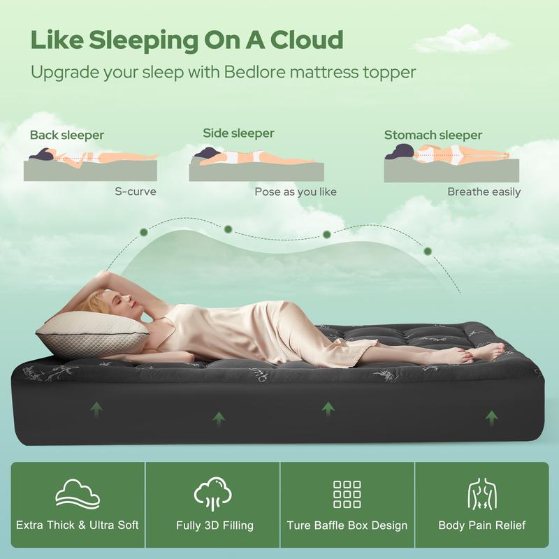 Bamboo Cooling Luxury Mattress Topper