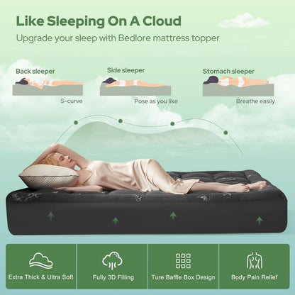 Bamboo Cooling Luxury Mattress Topper