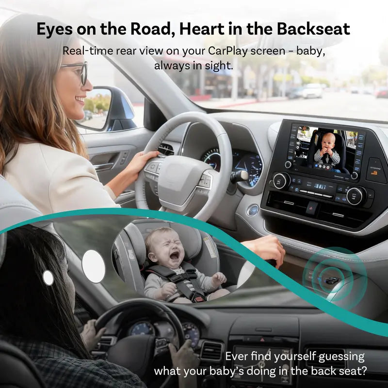 Baby Car Camera & Wireless CarPlay Adapter 1080P HD