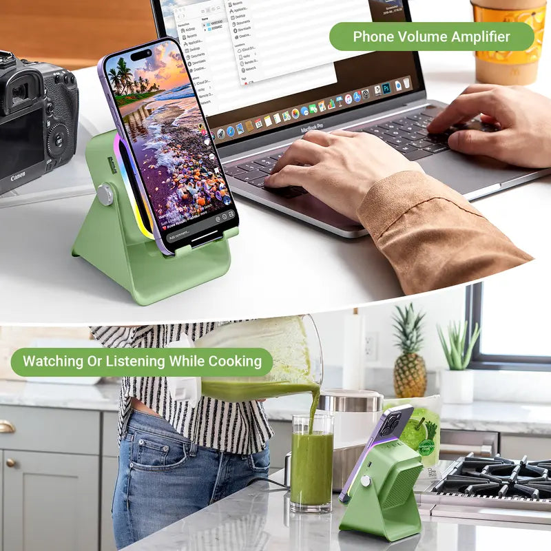 5 in 1 Wireless Induction Speaker Stand (Black)